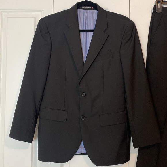 Rockin Sartorial  Roma Classic 2 Button Suit Black  Size 36 S - Picture 2 of 15